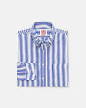 Made-in-Canada Blue Butcher Stripe Button Down Shirt - Classic Fit