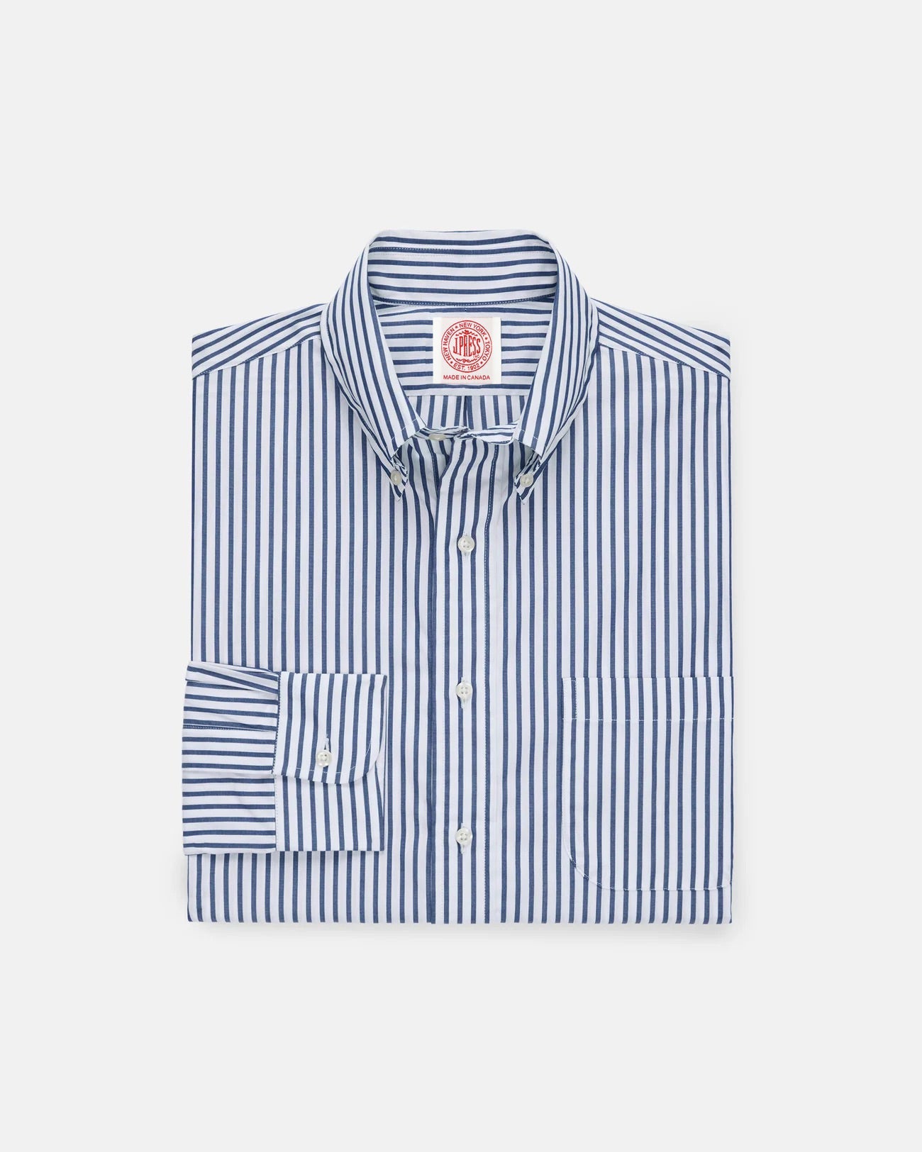 Made In Canada Butcher Stripe Button Down Shirt Classic Fit