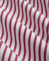 Made In Canada Dark Red Butcher Stripe Button Down Shirt Classic Fit
