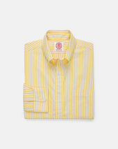 Made-in-Canada Yellow Butcher Stripe Button Down Shirt - Classic Fit