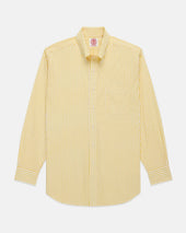 Made-in-Canada Yellow Butcher Stripe Button Down Shirt - Classic Fit