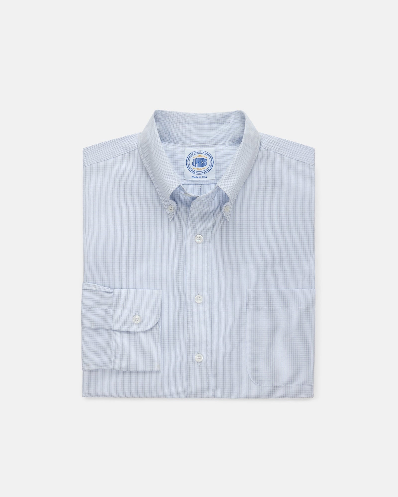 Made In Usa Thomas Mason Mini Tattersall Button Down Shirt Classic Fit