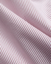 Made-in-USA Burgundy Hairline Stripe Button Down Shirt - Classic Fit