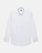 Pleated Front Straight Collar Formal Shirt