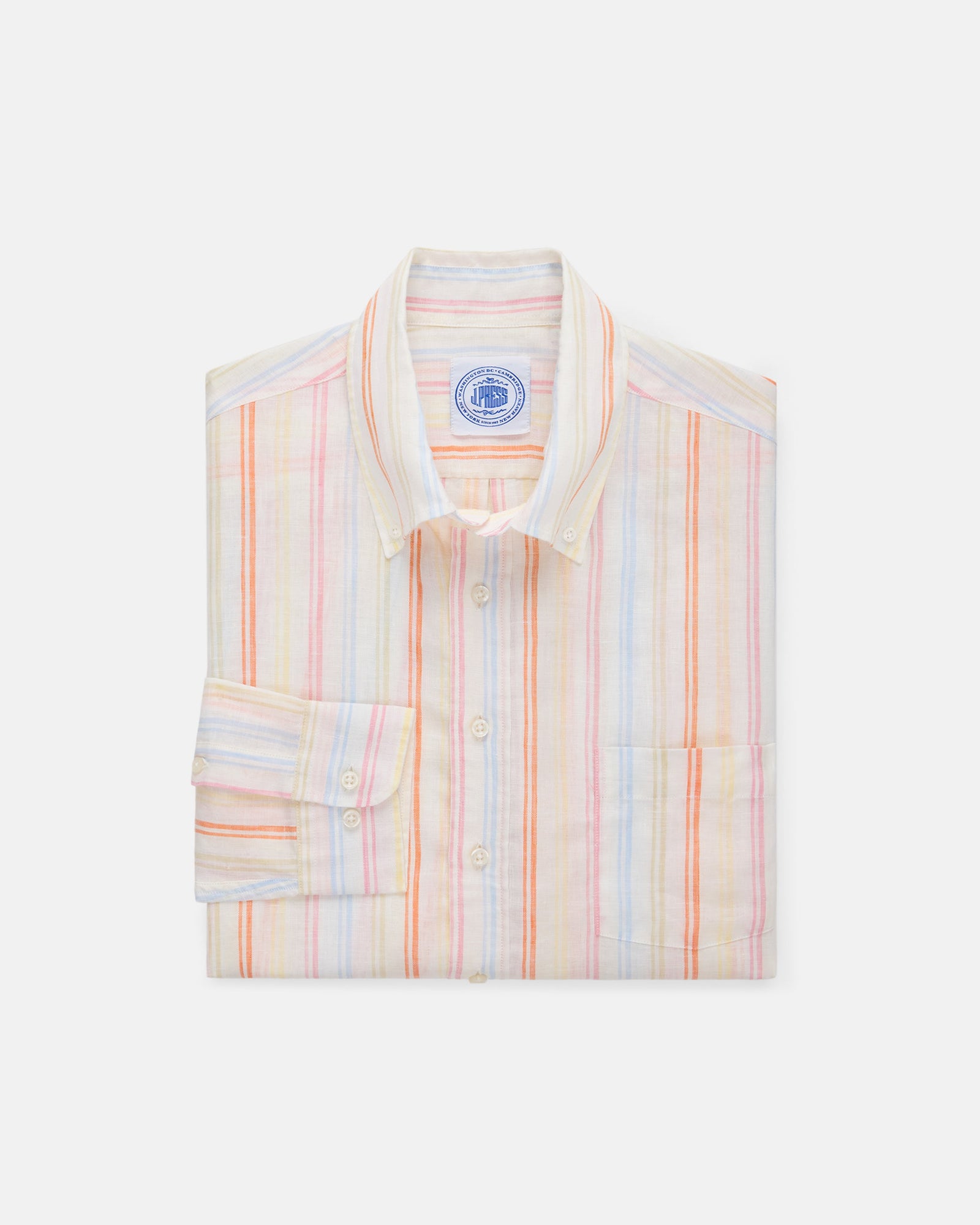 Sherbet Striped Linen Sport Shirt Classic Fit