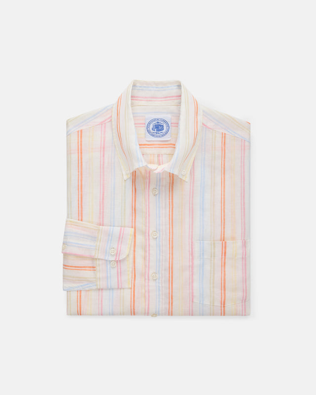Sherbet Striped Linen Sport Shirt Classic Fit