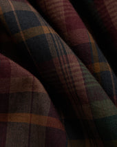 Green Navy Overdyed Madras Button Down Shirt Classic Fit