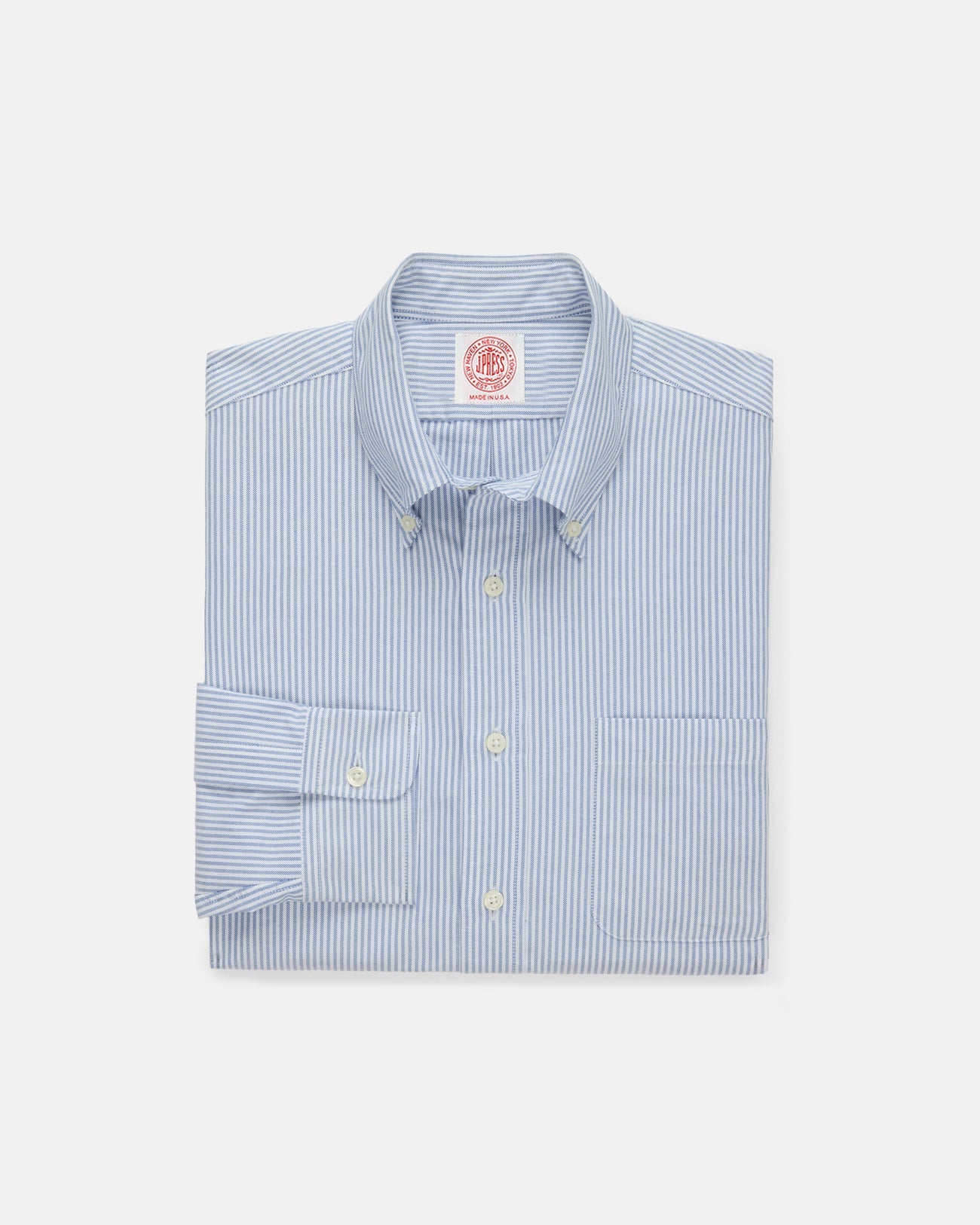 Made In Usa University Stripe Oxford Cloth Shirt Regular Fit
