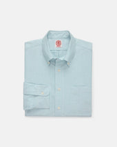 Made In Usa Green University Stripe Oxford Cloth Shirt Classic Fit