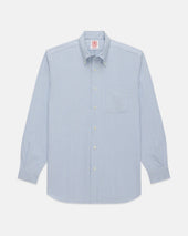 Made-in-USA Blue University Stripe Oxford Cloth Shirt - Regular Fit