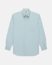 Made In Usa Green University Stripe Oxford Cloth Shirt Classic Fit