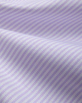 Made-in-USA Lavender University Stripe Oxford Cloth Shirt - Classic Fit