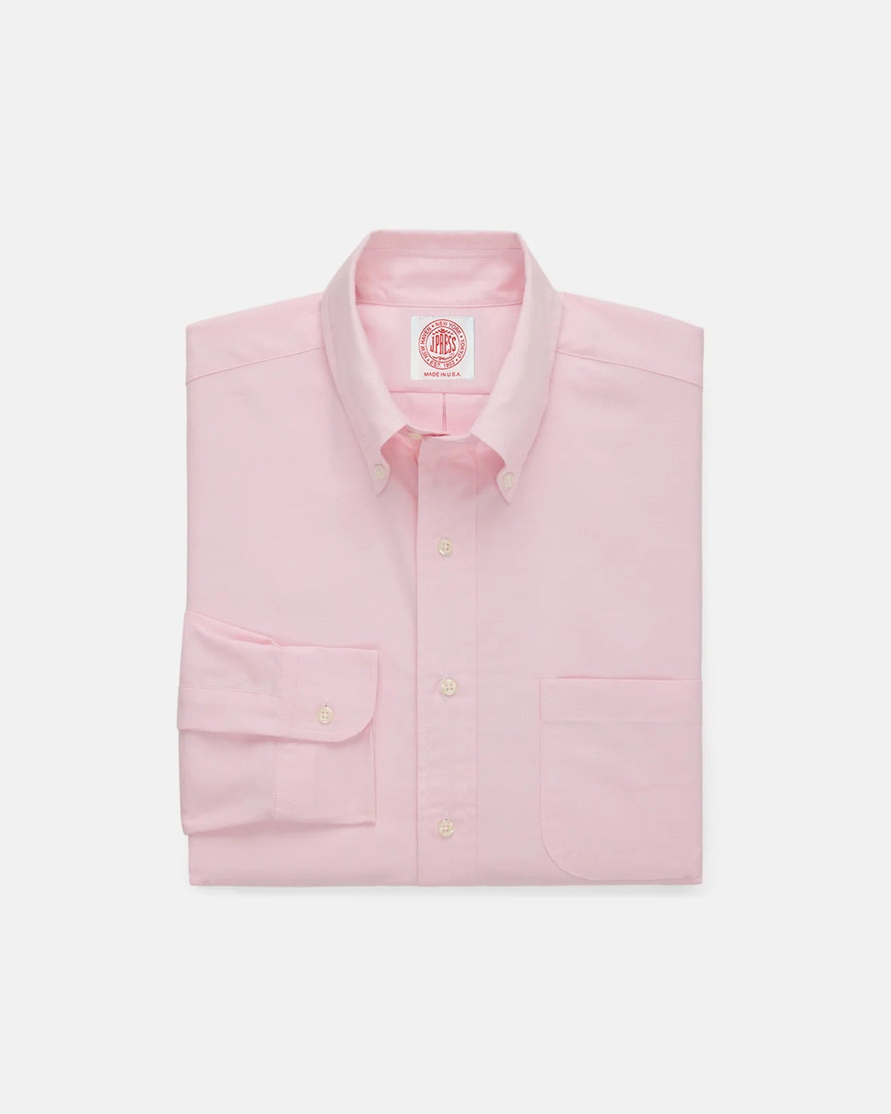 Made In Usa Pink Oxford Cloth Button Down Shirt Classic Fit