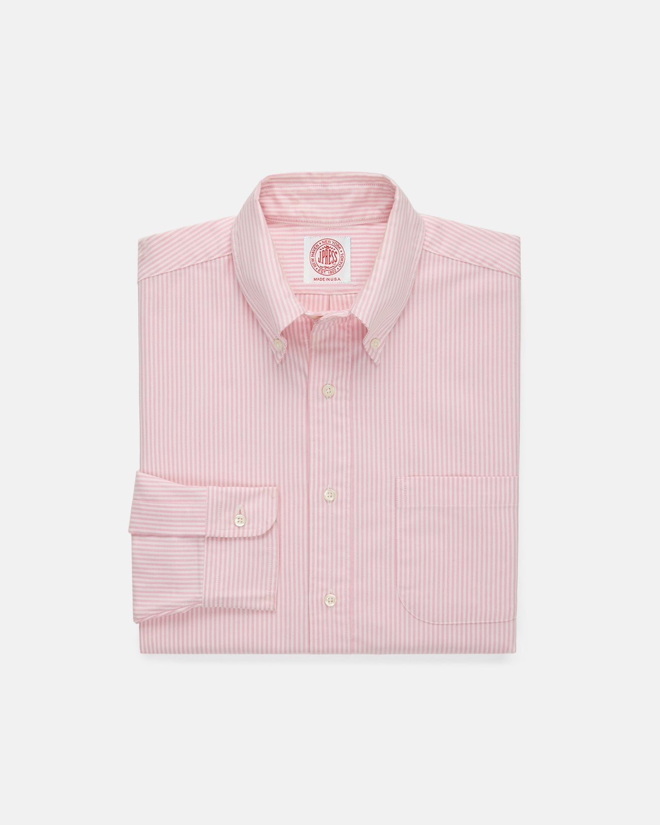Made In Usa Pink University Stripe Oxford Cloth Shirt Classic Fit