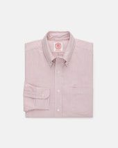 Made-in-USA Red University Stripe Oxford Dress Shirt - Classic Fit