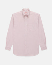 Made-in-USA Red University Stripe Oxford Dress Shirt - Classic Fit