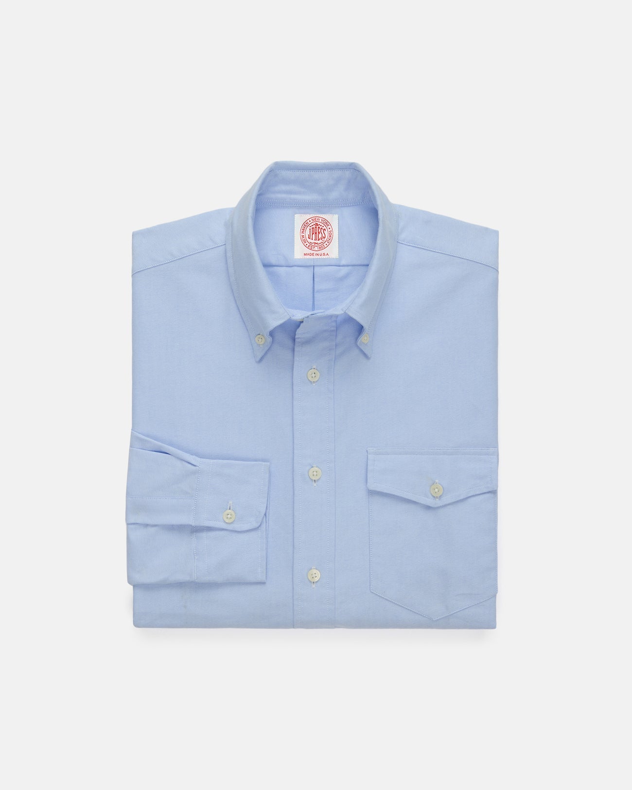 Made In Usa Flap Pocket Oxford Cloth Button Down Shirt Classic Fit