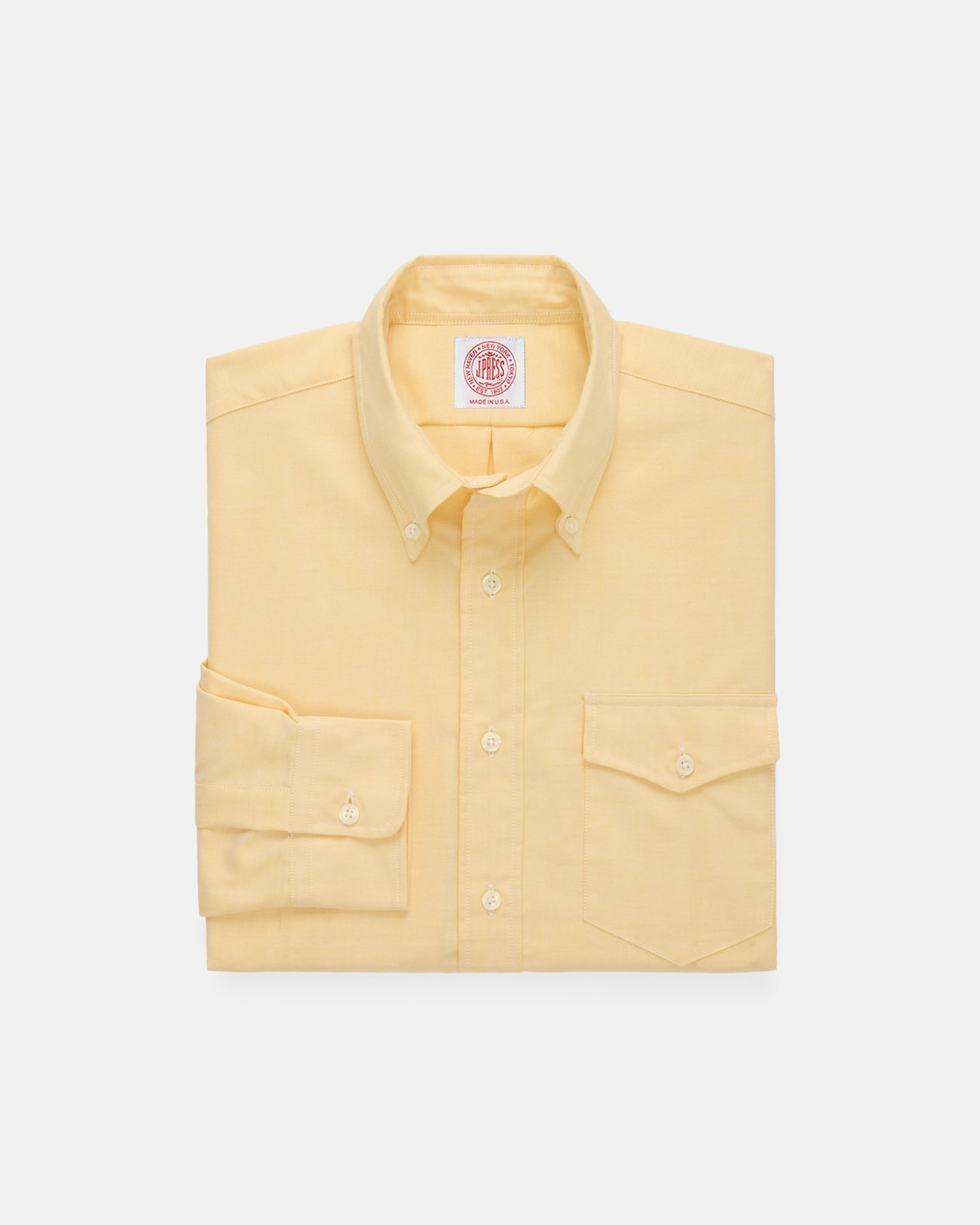 Made In Usa Flap Pocket Oxford Cloth Button Down Sportshirt Classic Fit