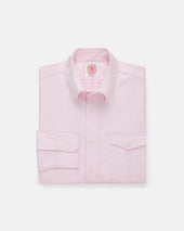 Made-in-USA Flap Pocket Pink Oxford Cloth Button Down Shirt - Classic Fit