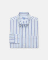 Made In Usa Light Bold Stripe Oxford Sport Shirt Classic Fit