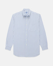 Made In Usa Light Bold Stripe Oxford Sport Shirt Classic Fit