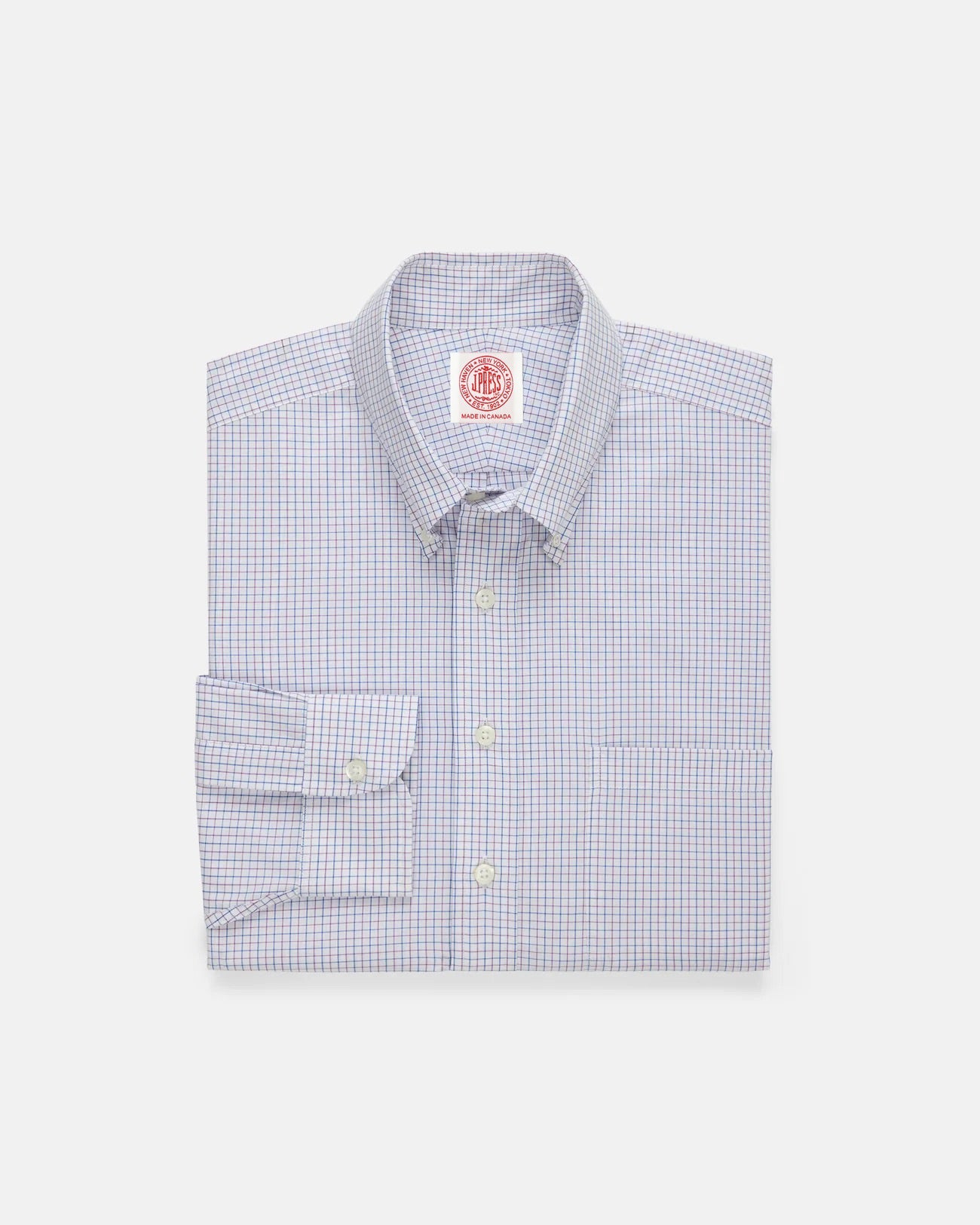Made In Canada Purple Tattersall Button Down Shirt Classic Fit