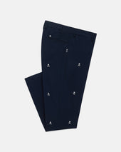 Skull And Bones Embroidered Chino Trousers
