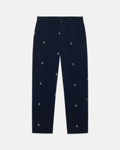 Skull And Bones Embroidered Chino Trousers