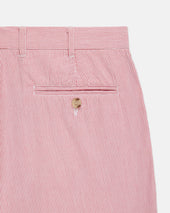 Red Stripe Seersucker Shorts