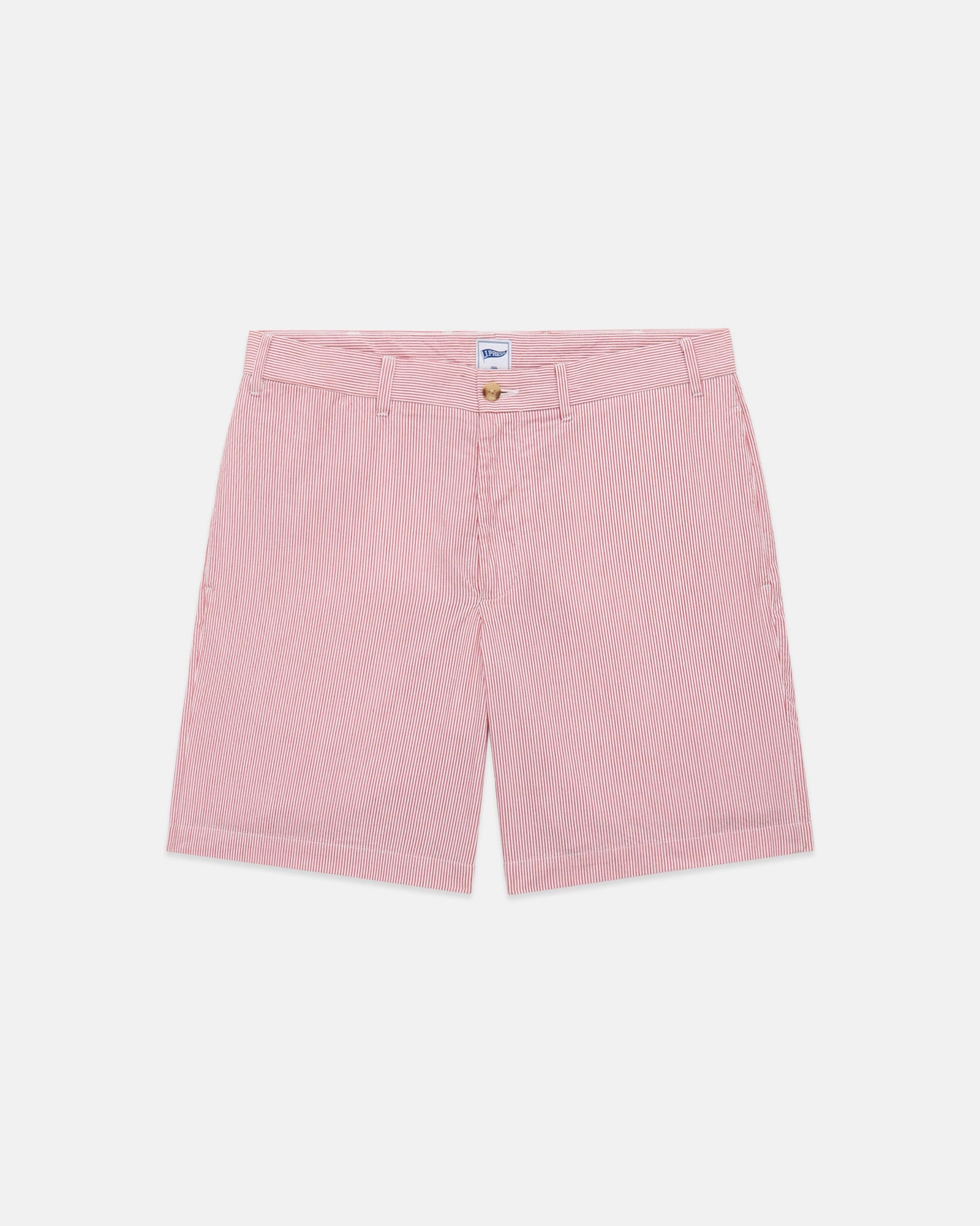 Red Stripe Seersucker Shorts