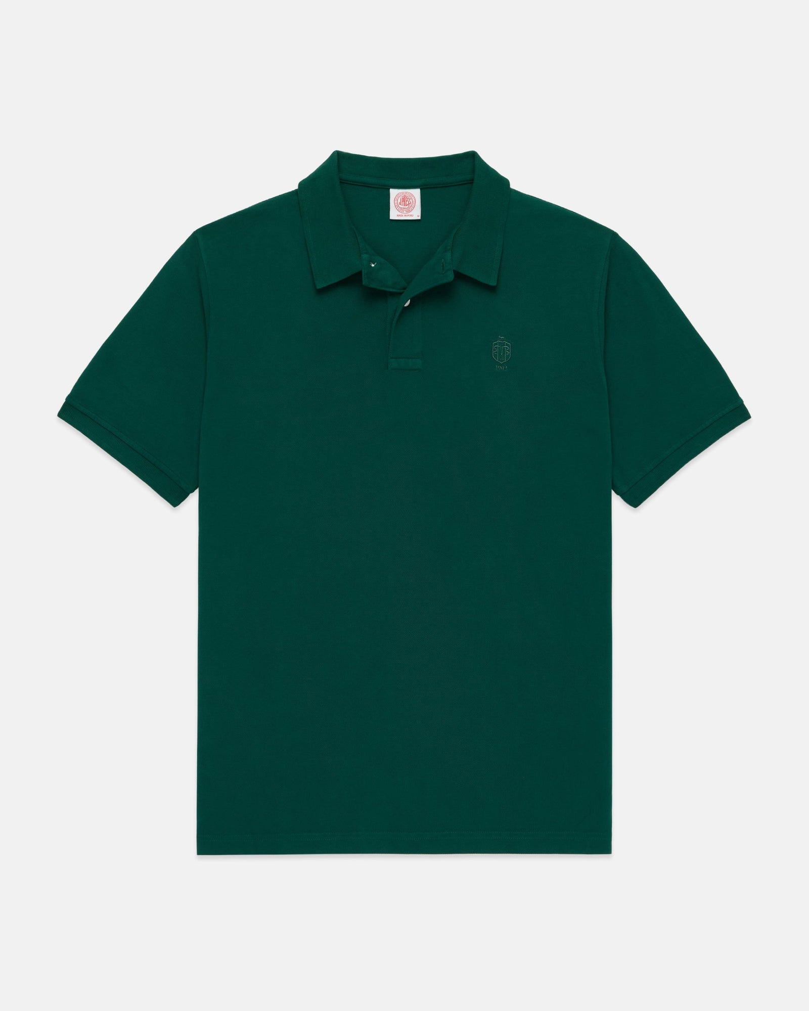 J. Press Dark Green Archival Crest Pique Polo