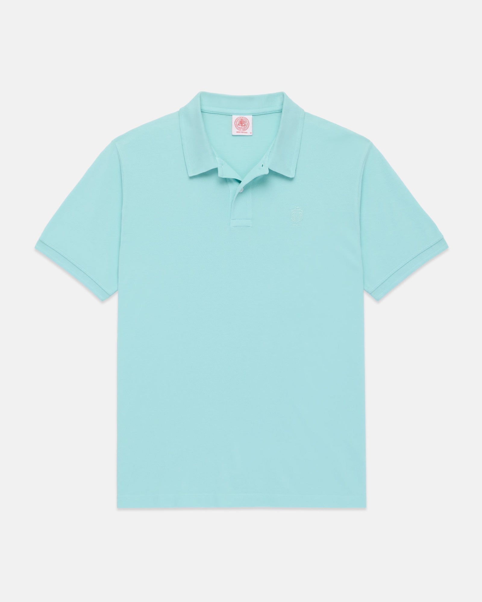 J. Press Light Blue Archival Crest Pique Polo