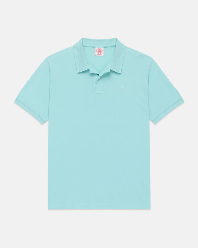 J. Press Light Blue Archival Crest Pique Polo