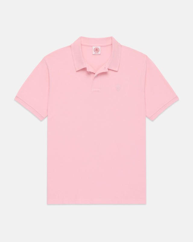J. Press Pink Archival Crest Pique Polo