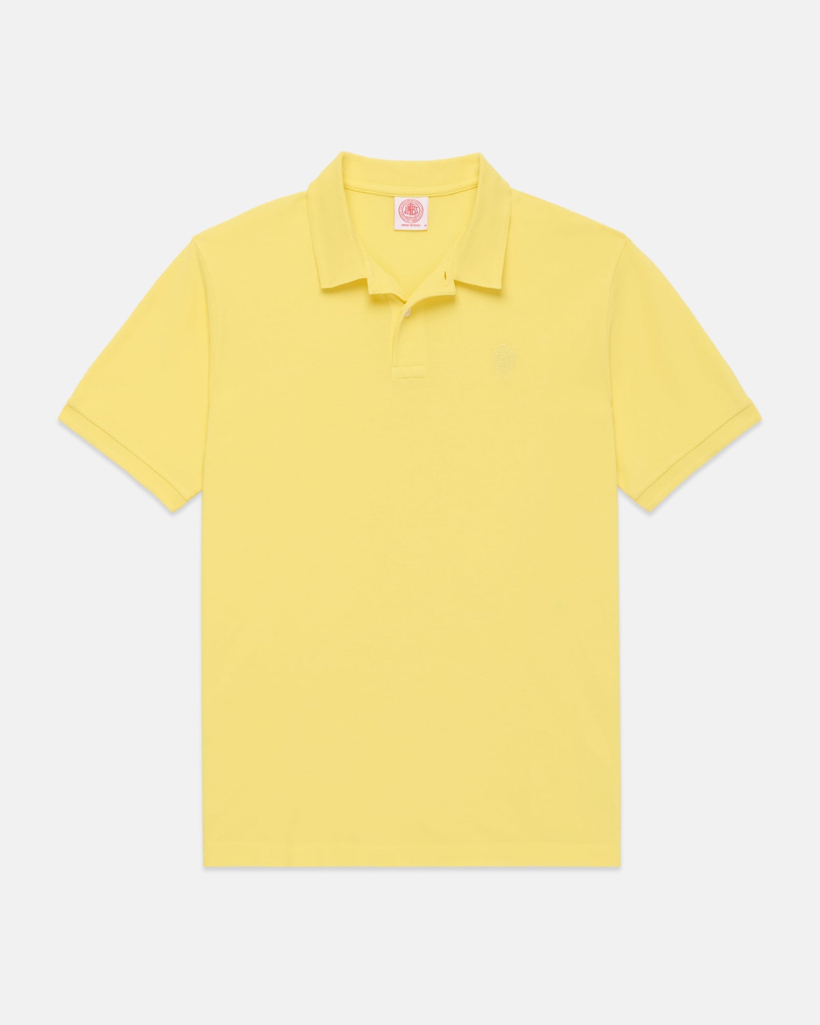 J. Press Yellow Archival Crest Pique Polo