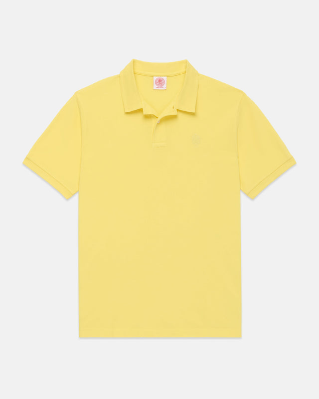 J. Press Yellow Archival Crest Pique Polo