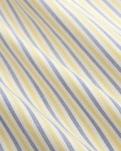 Made In Usa Blue Alternating Stripe Oxford Dress Shirt Classic Fit