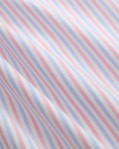 Made In Usa Pink Alternating Stripe Oxford Dress Shirt Classic Fit