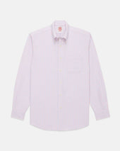 Made In Usa Pink Alternating Stripe Oxford Dress Shirt Classic Fit