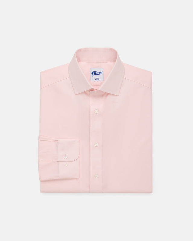 Pink Pinpoint Oxford Spread Collar Shirt Trim Fit