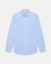 Light Check Spread Collar Dress Shirt Trim Fit