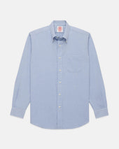 Made-in-USA Blue Pinpoint Oxford Button Down Shirt - Classic Fit
