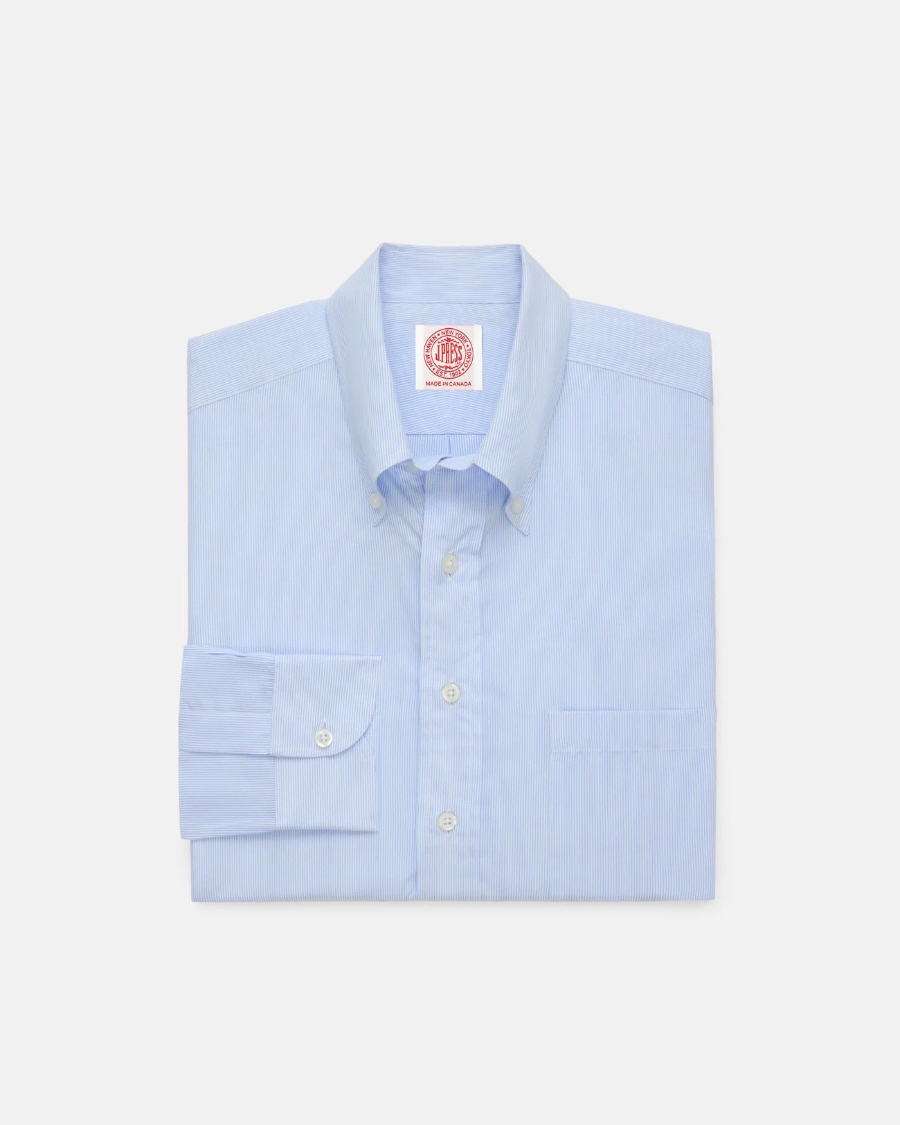 Made In Canada Hairline Stripe Button Down Shirt Classic Fit