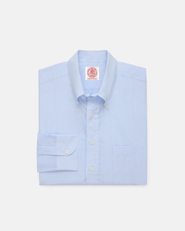 Made In Canada Hairline Stripe Button Down Shirt Classic Fit