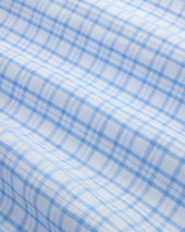Light Check Cotton Linen Short Sleeve Sport Shirt Classic Fit