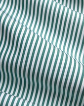 Made In Usa Thomas Mason Green Bengal Stripe Spread Collar Dress Shirt Classic Fit