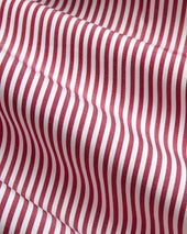 Made In Usa Thomas Mason Red Bengal Stripe Spread Collar Dress Shirt Classic Fit
