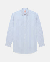 Made In Usa Thomas Mason Shadow Stripe Poplin Dress Shirt Classic Fit