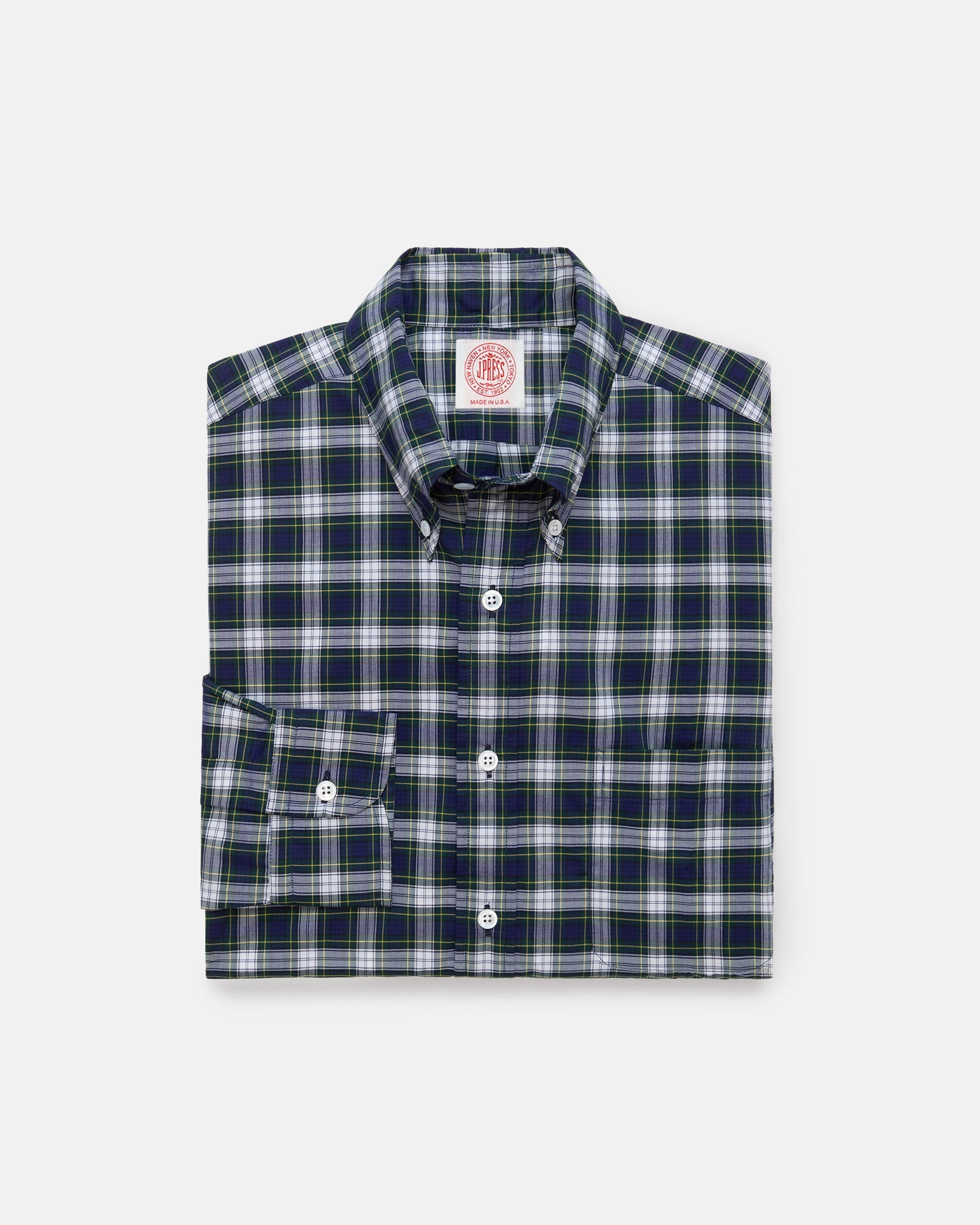Made In Usa Thomas Mason Dress Gordon Tartan Broadcloth Sport Shirt Classic Fit