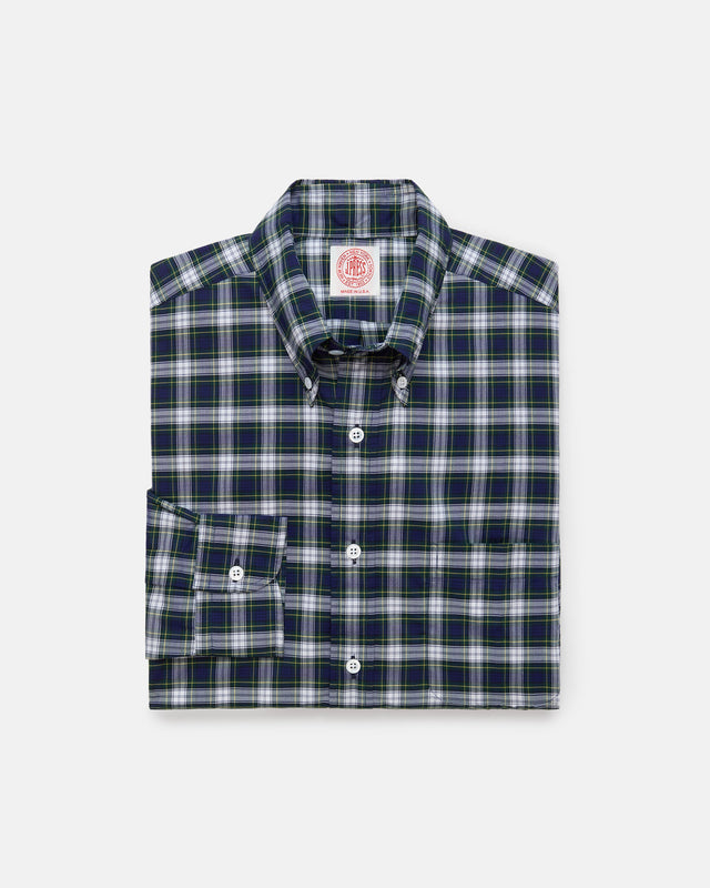 Made In Usa Thomas Mason Dress Gordon Tartan Broadcloth Sport Shirt Classic Fit